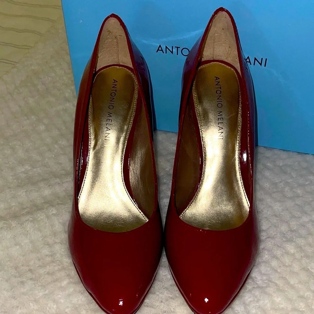 ANTONIO MELANI Red Patent Heels - Picture 3 of 3